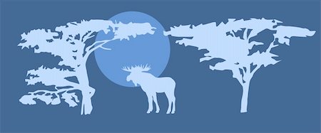 simsearch:400-05265453,k - vector drawing moose Stockbilder - Microstock & Abonnement, Bildnummer: 400-05266067