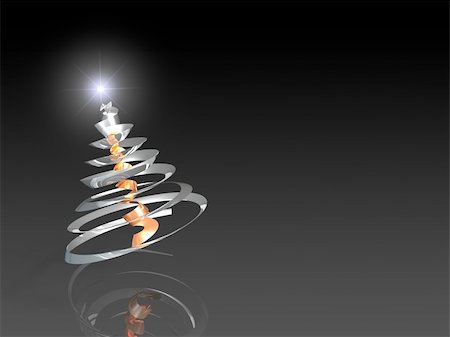 sebikus (artist) - Abstract steel christmas tree Photographie de stock - Aubaine LD & Abonnement, Code: 400-05266195