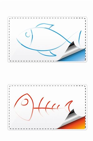 simsearch:400-05356119,k - illustration of fish sticker on an isolated background Foto de stock - Super Valor sin royalties y Suscripción, Código: 400-05266199