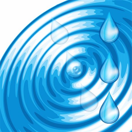 simsearch:400-05123748,k - The round transparent drop of water - Illustration for your design. Photographie de stock - Aubaine LD & Abonnement, Code: 400-05266321