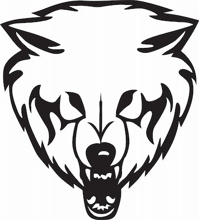 simsearch:400-04864072,k - Head of a wolf on a white background.Vector illustration Stockbilder - Microstock & Abonnement, Bildnummer: 400-05267137