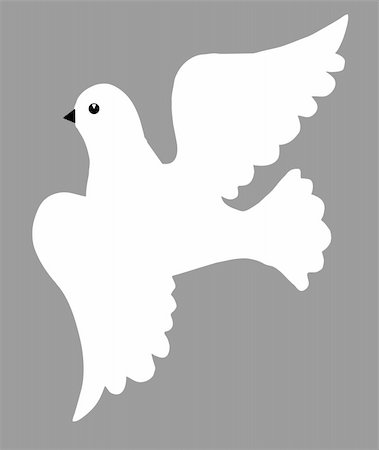 painting on peace birds - vector illustration of the dove Stock Photo - Budget Royalty-Free & Subscription, Code: 400-05267283