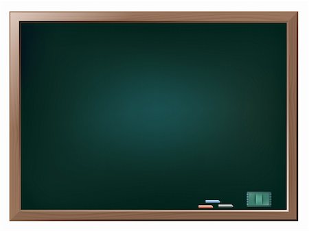 illustration drawing of blackboard and color chalk Stock Photo - Budget Royalty-Free & Subscription, Code: 400-05267444