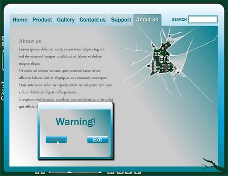 simsearch:400-09153300,k - broken screen web design elements vector illustration Fotografie stock - Microstock e Abbonamento, Codice: 400-05267545