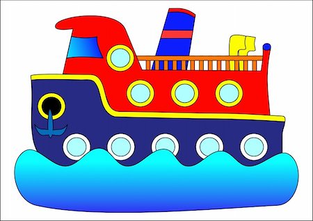 boat ship transport children water holiday motor Stock Photo - Budget Royalty-Free & Subscription, Code: 400-05267588