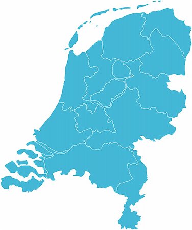 There is a map of Netherlands country Stockbilder - Microstock & Abonnement, Bildnummer: 400-05267604
