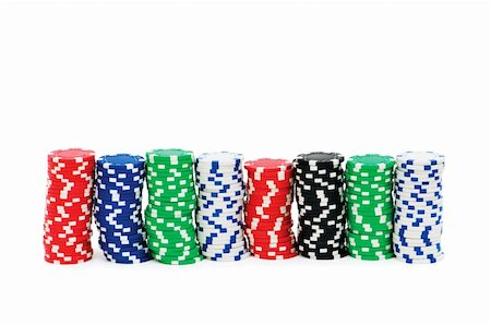 simsearch:400-04736708,k - Casino chips isolated on the white Stockbilder - Microstock & Abonnement, Bildnummer: 400-05267768