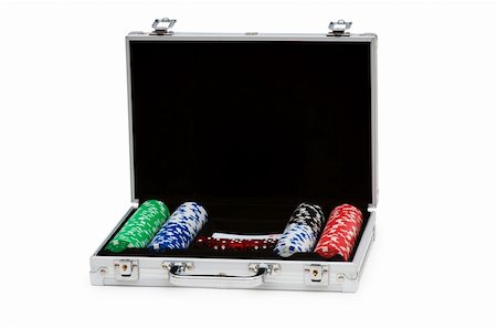 simsearch:400-08498172,k - Casino chips and cards in the steel case Foto de stock - Royalty-Free Super Valor e Assinatura, Número: 400-05267777
