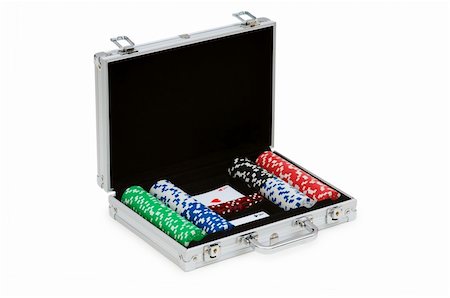 simsearch:625-01749129,k - Casino chips and cards in the steel case Stockbilder - Microstock & Abonnement, Bildnummer: 400-05267779