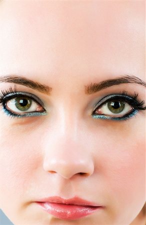 simsearch:400-08286222,k - Close up of face with beautiful makeup Foto de stock - Royalty-Free Super Valor e Assinatura, Número: 400-05267785