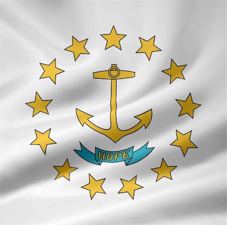 simsearch:400-04847419,k - Large flag of Rhode Island Stock Photo - Budget Royalty-Free & Subscription, Code: 400-05267825