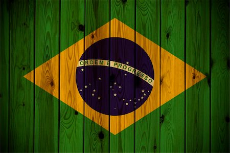 A Brazil flag painted on a wooden wall Stock Photo - Budget Royalty-Free & Subscription, Code: 400-05267969