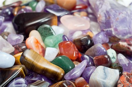 Close-up of colorful semi-precious stones Stock Photo - Budget Royalty-Free & Subscription, Code: 400-05267962