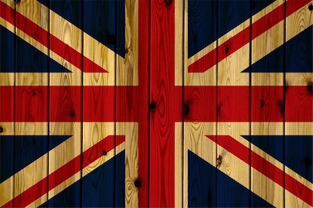 A United Kingdom flag painted on a wooden wall Stock Photo - Budget Royalty-Free & Subscription, Code: 400-05267970