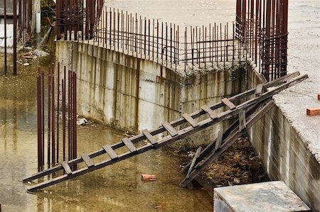 Rusty steel bars and ladders at construction site. Stock Photo - Budget Royalty-Free & Subscription, Code: 400-05268067