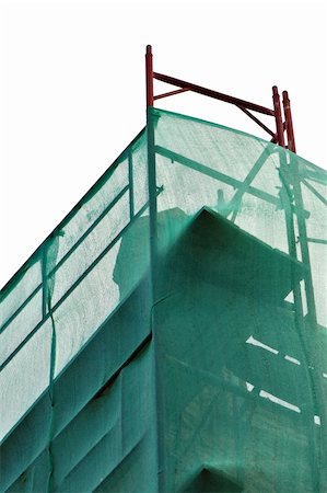 Debris netting and scaffold at construction site. Stock Photo - Budget Royalty-Free & Subscription, Code: 400-05268068