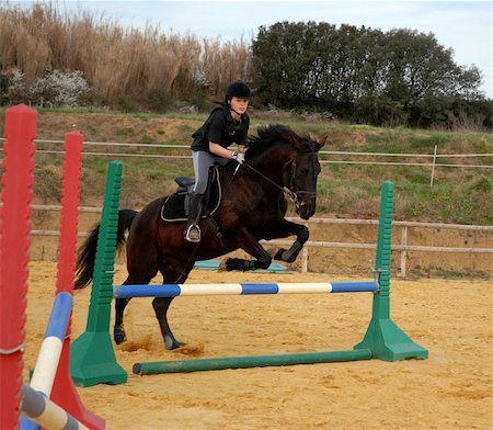 simsearch:400-04256024,k - young teenager and her  horse in training of jumping competition Stock Photo - Budget Royalty-Free & Subscription, Code: 400-05268213