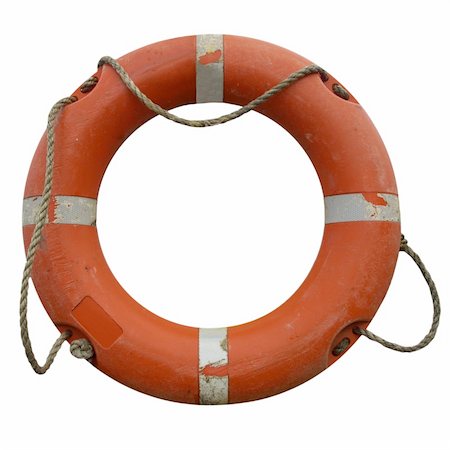 A life buoy for safety at sea - isolated over white background Stock Photo - Budget Royalty-Free & Subscription, Code: 400-05268345