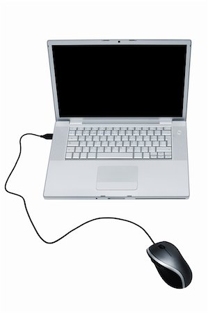 simsearch:400-05078674,k - Modern and stylish laptop on a white background Fotografie stock - Microstock e Abbonamento, Codice: 400-05268837