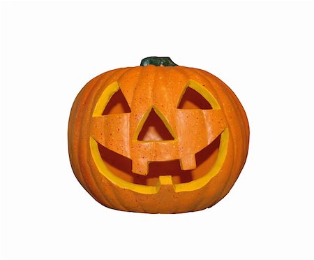 simsearch:400-07793717,k - Decorative halloween pumpkin isolated on white background Photographie de stock - Aubaine LD & Abonnement, Code: 400-05268861