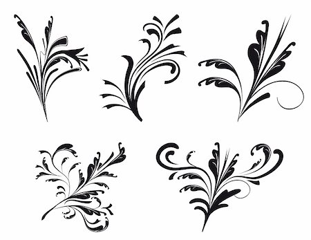Collection of decorative elements for design. Vector illustration. Vector art in Adobe illustrator EPS format, compressed in a zip file. The different graphics are all on separate layers so they can easily be moved or edited individually. The document can be scaled to any size without loss of quality. Stock Photo - Budget Royalty-Free & Subscription, Code: 400-05269034