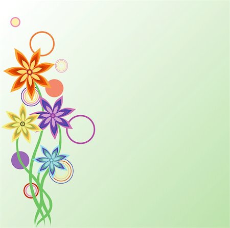 simsearch:400-04050607,k - Abstract vector background with flowers Photographie de stock - Aubaine LD & Abonnement, Code: 400-05269056