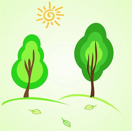 simsearch:400-04079769,k - Spring trees. Vector background Stock Photo - Budget Royalty-Free & Subscription, Code: 400-05269062