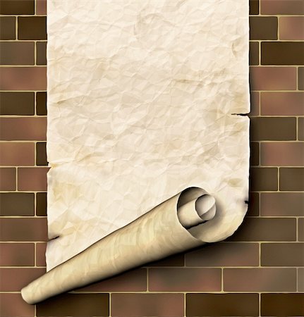 Old paper scroll illustration Foto de stock - Super Valor sin royalties y Suscripción, Código: 400-05269092