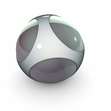 robotic - close view of metal steel alien techno object ball Stock Photo - Budget Royalty-Free & Subscription, Code: 400-05269688