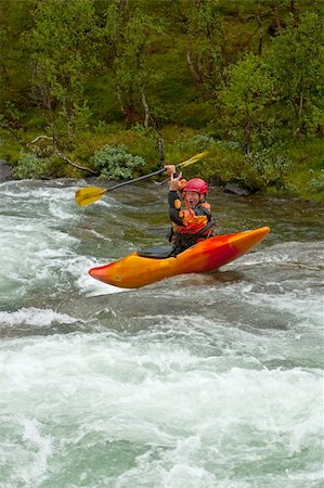 simsearch:400-03963892,k - Kayak trip on the waterfalls in Norway. July 2010 Stockbilder - Microstock & Abonnement, Bildnummer: 400-05269702