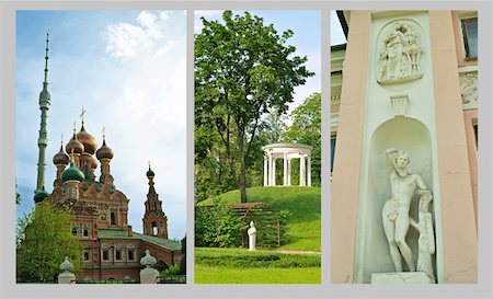 Museum estate Ostankino and Cathedral of Trinity in Moscow. Russia. Stock Photo - Budget Royalty-Free & Subscription, Code: 400-05269961