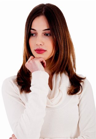 simsearch:400-05064591,k - portrait of young woman looking depressed on an isolated background Stock Photo - Budget Royalty-Free & Subscription, Code: 400-05260030