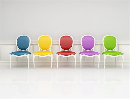 simsearch:400-04156984,k - colored classic chair in white and gray interior Stockbilder - Microstock & Abonnement, Bildnummer: 400-05260066