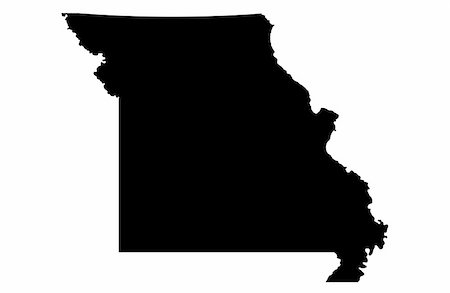 State of Missouri - white background Stockbilder - Microstock & Abonnement, Bildnummer: 400-05260309