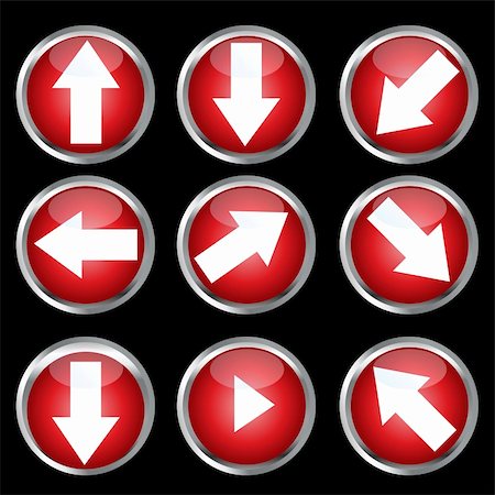 simsearch:400-04725464,k - Red web buttons with arrows Stock Photo - Budget Royalty-Free & Subscription, Code: 400-05260377