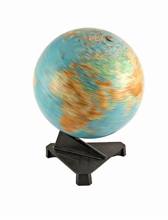 simsearch:400-04633842,k - Rotating globe selected on a white background Stock Photo - Budget Royalty-Free & Subscription, Code: 400-05260440