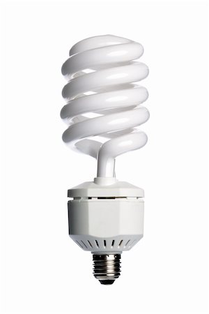 simsearch:400-04366277,k - Energy saving fluorescent  light bulb (CFL) isolated on a white background. Stock Photo - Budget Royalty-Free & Subscription, Code: 400-05260668