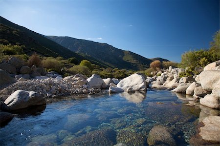 river at gredos mountains in avila spain Stock Photo - Budget Royalty-Free & Subscription, Code: 400-05260735