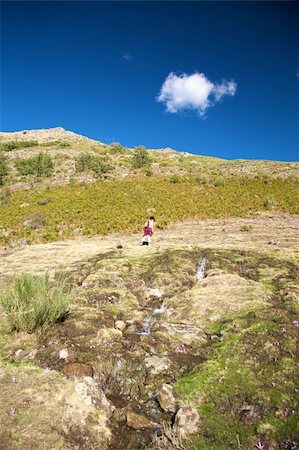 simsearch:400-06201867,k - woman trekking at gredos mountains in avila spain Stock Photo - Budget Royalty-Free & Subscription, Code: 400-05260740