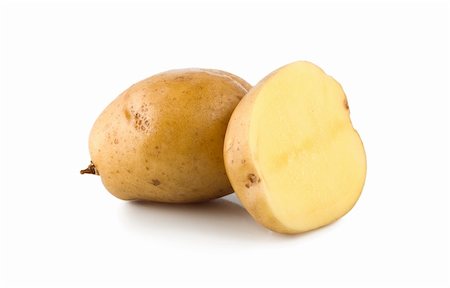 simsearch:400-04812261,k - Two potatoes isolated on a white background Photographie de stock - Aubaine LD & Abonnement, Code: 400-05260825