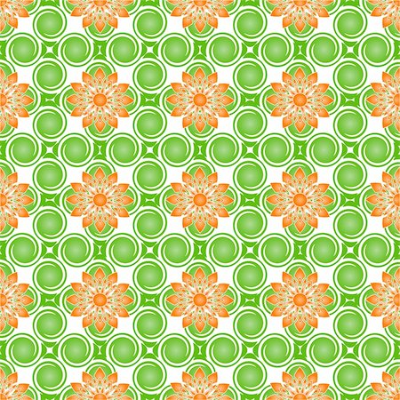 vector illustration of a floral pattern Stockbilder - Microstock & Abonnement, Bildnummer: 400-05261371