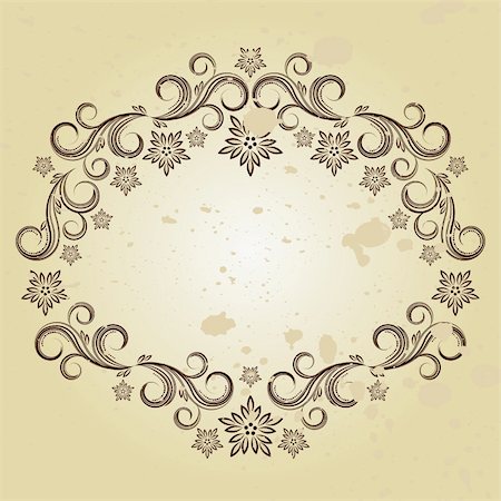 Vintage background with curled elements. Foto de stock - Super Valor sin royalties y Suscripción, Código: 400-05261622