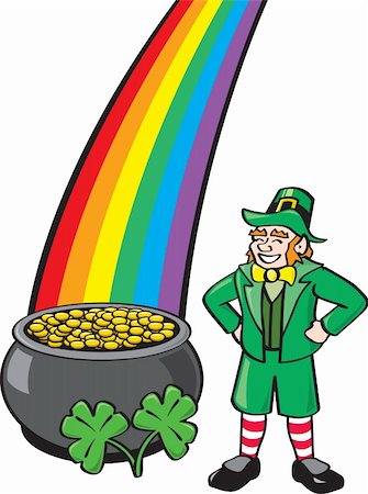 pot of gold - Common St. Patrick's Day elements assembled into one file. Stock Photo - Budget Royalty-Free & Subscription, Code: 400-05261668