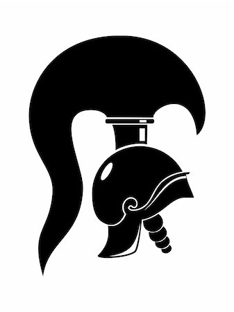 spartanisch - rome helmet vector isolated on white background Stockbilder - Microstock & Abonnement, Bildnummer: 400-05261910