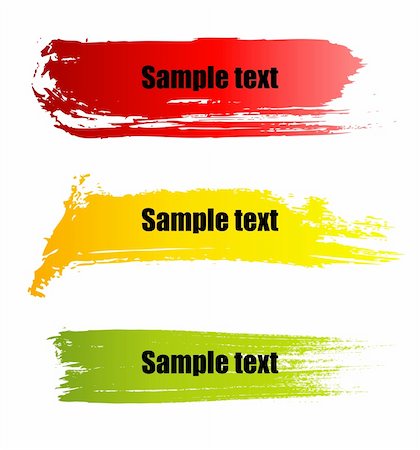 simsearch:400-04160269,k - Set of vector colorful paint grunge banners. Stock Photo - Budget Royalty-Free & Subscription, Code: 400-05262061