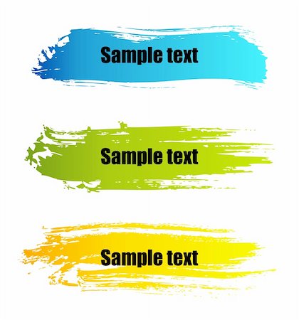 simsearch:400-04160269,k - Set of vector colorful paint grunge banners. Stock Photo - Budget Royalty-Free & Subscription, Code: 400-05262062