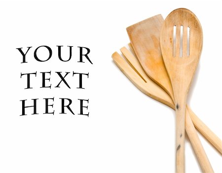 simsearch:400-05247623,k - wooden cooking utensils isolated over white background Foto de stock - Royalty-Free Super Valor e Assinatura, Número: 400-05262108