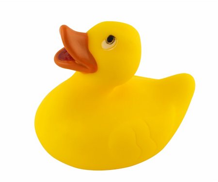 plastic bathtub - Toy duck isolated in white Stock Photo - Budget Royalty-Free & Subscription, Code: 400-05262234