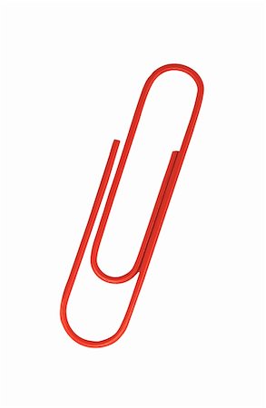 simsearch:400-07613611,k - red paper clip isolated on white background Stock Photo - Budget Royalty-Free & Subscription, Code: 400-05262664