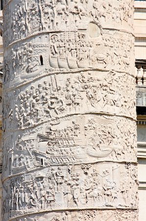 close up shot of Trajan's Column, Piazza Venezia in Rome, Italy Fotografie stock - Microstock e Abbonamento, Codice: 400-05262837